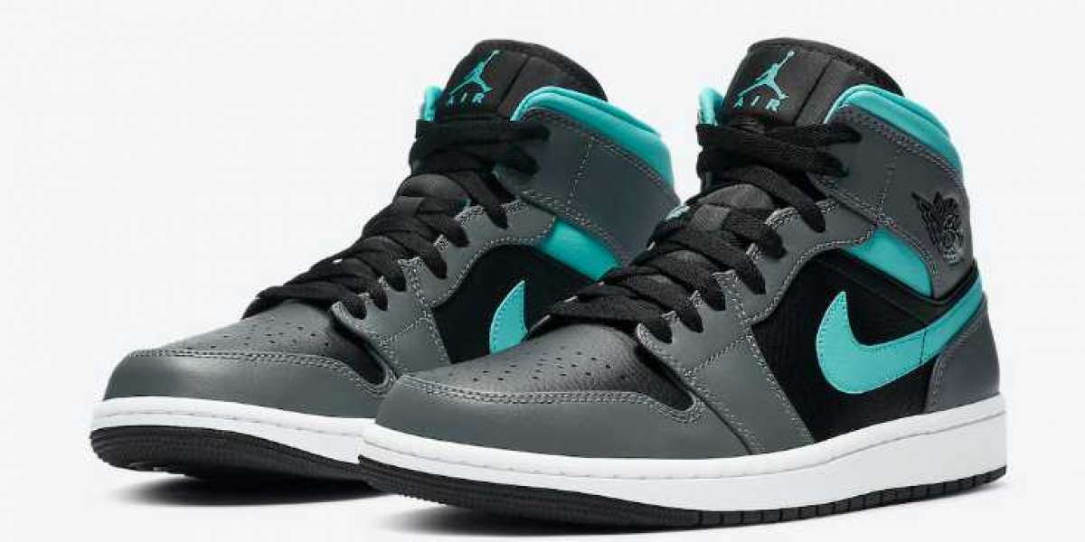 Latest Air Jordan 1 Black Grey Aqua Blue Coming Soon