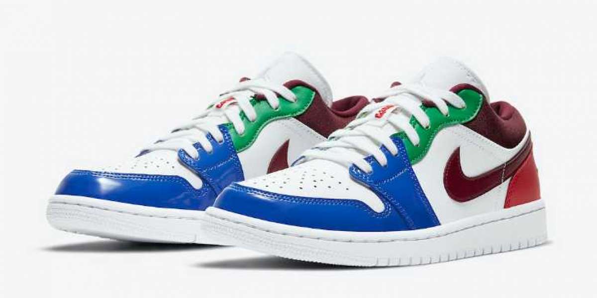 Air Jordan 1 Low Multi-Color Come With Patent Smooth Leather