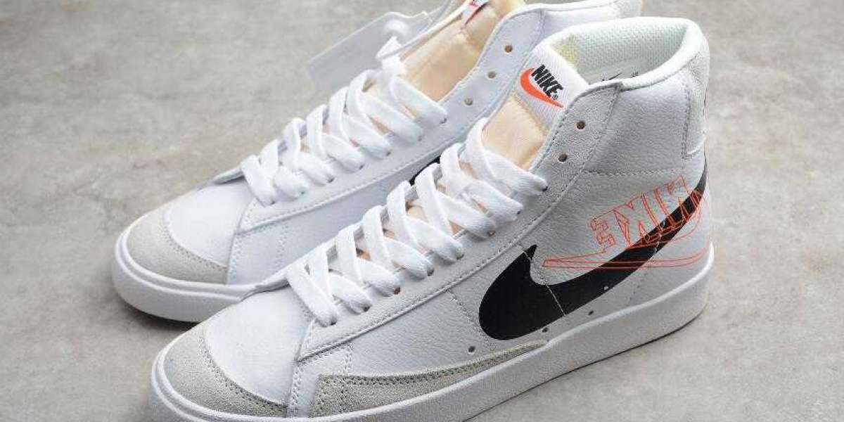 New Nike SB Zoom Blazer Mid PRM White Black Orange for Sale