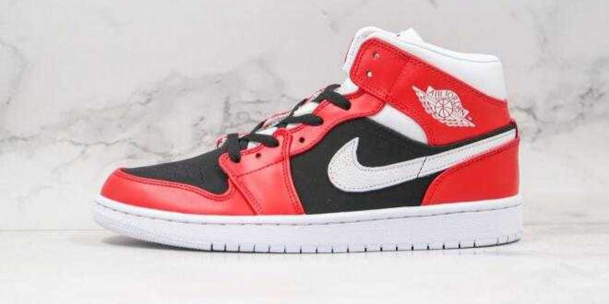 BQ6472-601 Air Jordan 1 Mid Red Black White is Available Now Picture