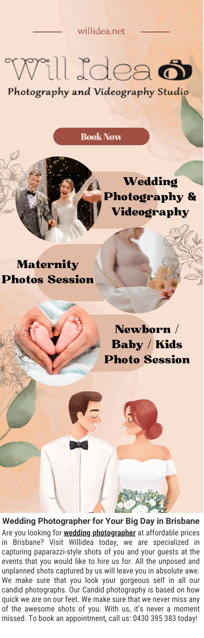 Wedding Photographer for Your Big Day in Brisbane - by Will idea [Infographic]