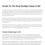 Budget Apps NZ