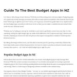 Budget Apps NZ