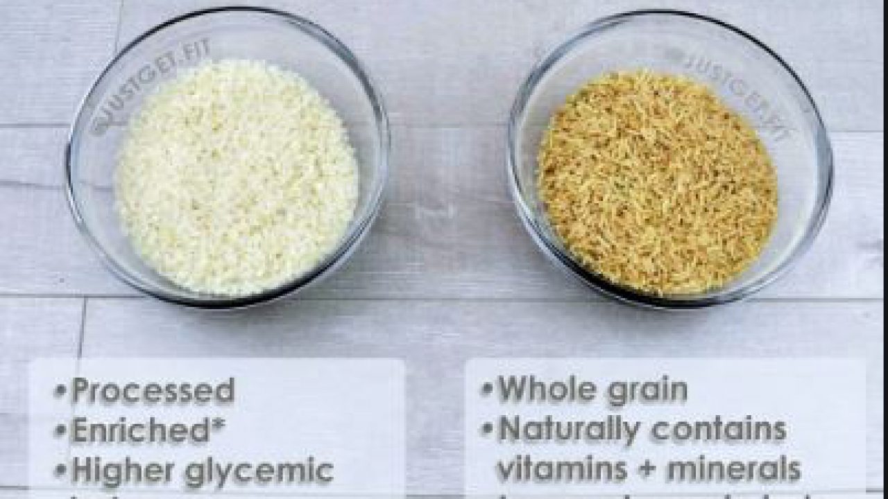 brown rice vs white rice - %brown rice vs white rice