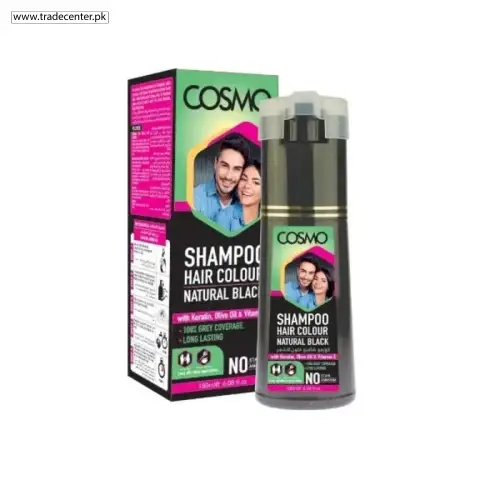 Buy Cosmo Black Hair Color Shampoo in Pakistan - Natural Black Hair Dye | TradeCenter.Pk