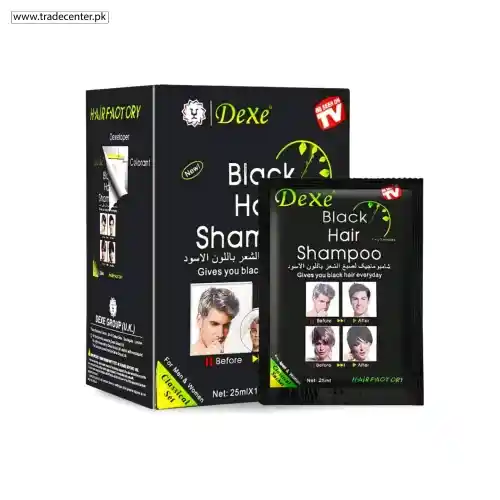 Black Hair Shampoo-Dexe Black Hair Shampoo For Natural Hair, Temporary Instant Hair Dye Maintain For Men And Women - TradeCenter.Pk