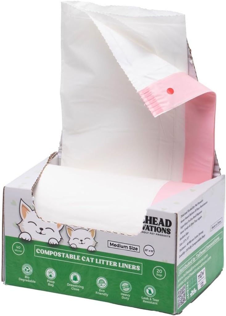 Compostable Cat Litter Box Liners - Medium Size | Eco-Friendly