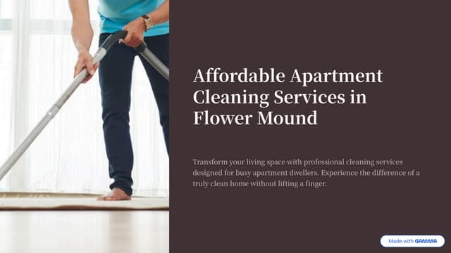 Affordable Apartment Cleaning Services in Flower Mound | PDF