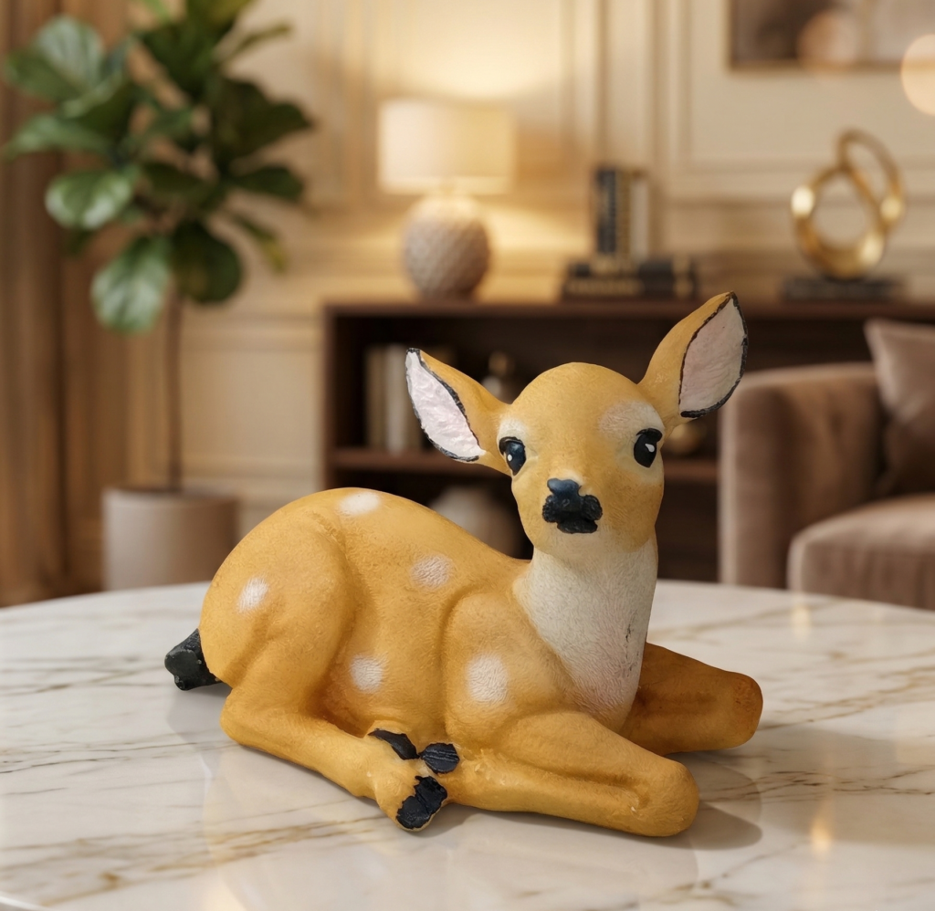 Baby Deer Hiran Decorative Showpiece | Animal Sculpture